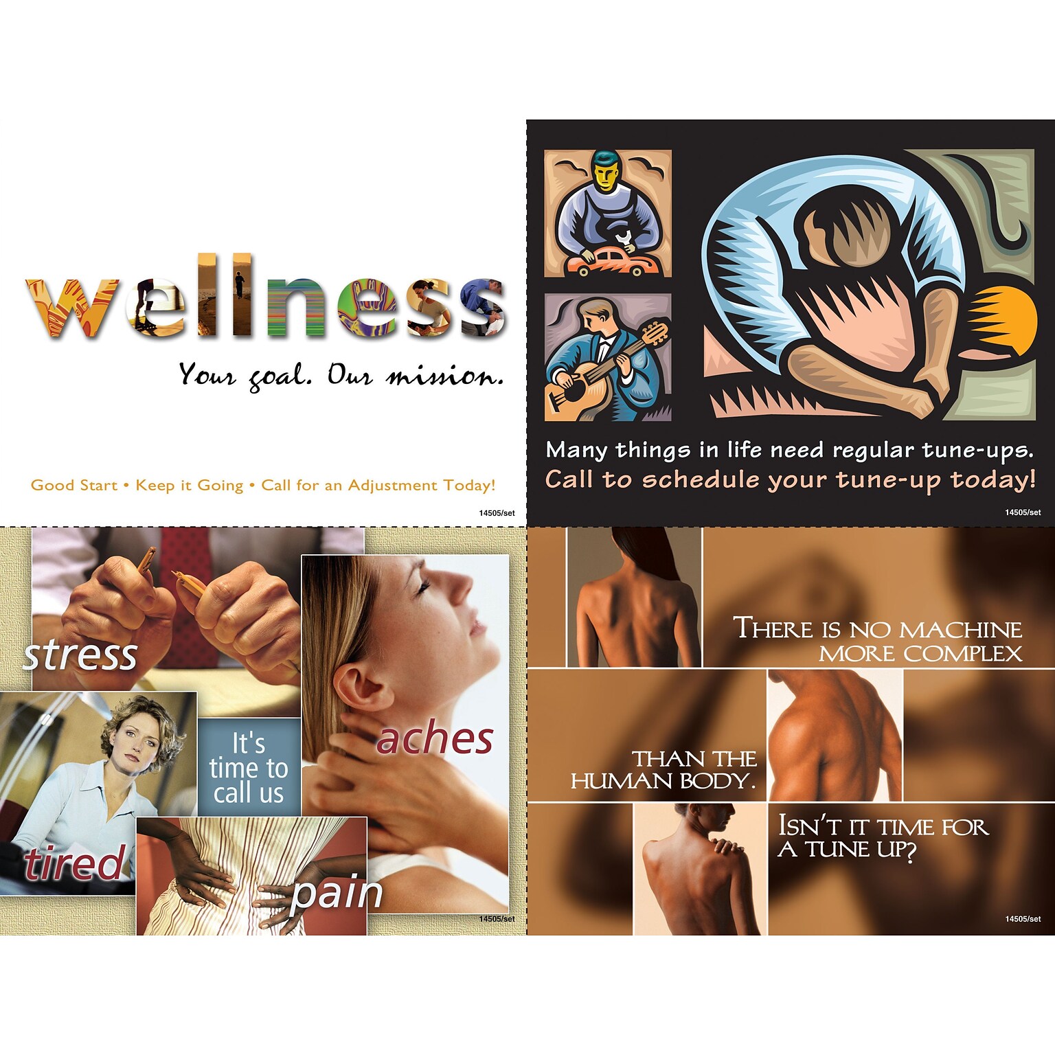 Chiropractic Assorted Postcards; for Laser Printer; Wellness, 100/Pk