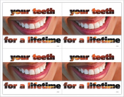 Cosmetic Dentistry Postcards; for Laser Printer; Photo of Teeth Deluxe, 100/Pk