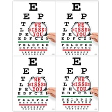 Graphic Image Postcards; for Laser Printer; Eye Chart Magnify, 100/Pk