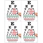 Graphic Image Postcards; for Laser Printer; Eye Chart Magnify, 100/Pk