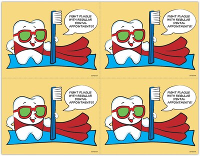 Toothguy® Postcards; for Laser Printer; Fight Plaque, 100/Pk