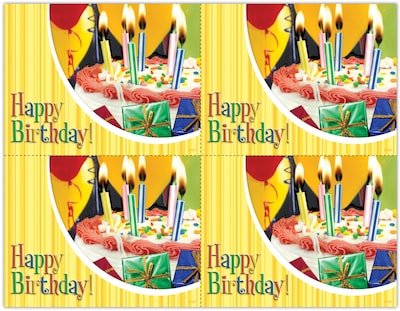 Photo Image Postcards; for Laser Printer; Birthday, 100/Pk