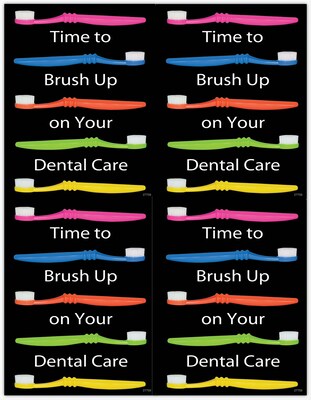 Graphic Image Postcards; for Laser Printer; Time to Brush Up, Neon Toothbrush, 100/Pk