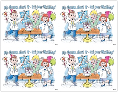 Chiropractic Laser Postcard; for Laser Printer; No Bones About It, 100/Pk