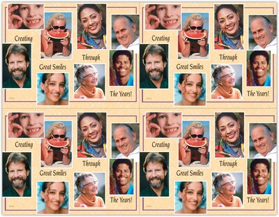 Cosmetic Dentistry Postcards; for Laser Printer; Smile Collage Deluxe, 100/Pk