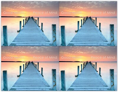 Scenic Postcards; for Laser Printer; Scenic Sunset Dock, 100/Pk