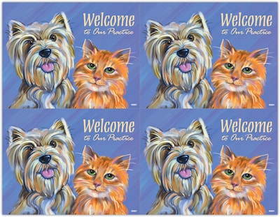 Veterinary Laser Postcards; Dog & Cat Welcome, 100/Pk