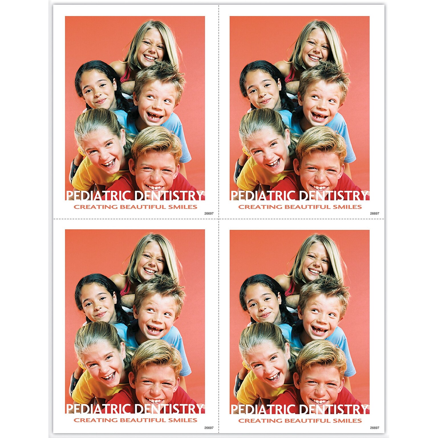 Pediatric Dentistry Postcards; for Laser Printer; Pyramid, 100/Pk