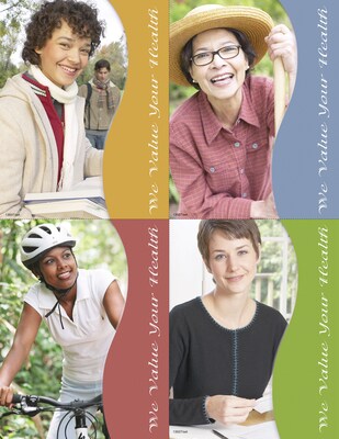 Photo Image Assorted Laser Postcards; Womens Health Value Health, 100/Pk