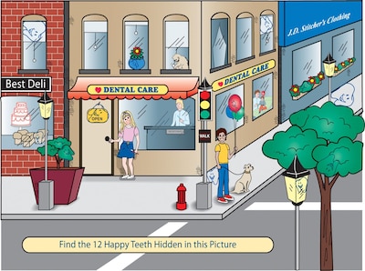 Patient Interactive Postcards; for Laser Printer; Find the Tooth, 100/Pk