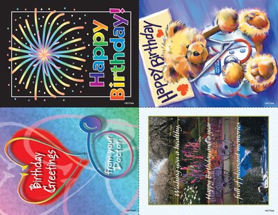 Scenic Assorted Postcards; for Laser Printer; Birthday Greetings, 100/Pk