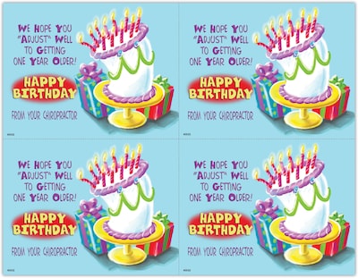 Humorous Postcards; for Laser Printer; Cartoon Cake with Presents, 100/Pk