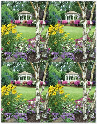 Scenic Postcards; for Laser Printer; Scenic Gazebo Garden, 100/Pk