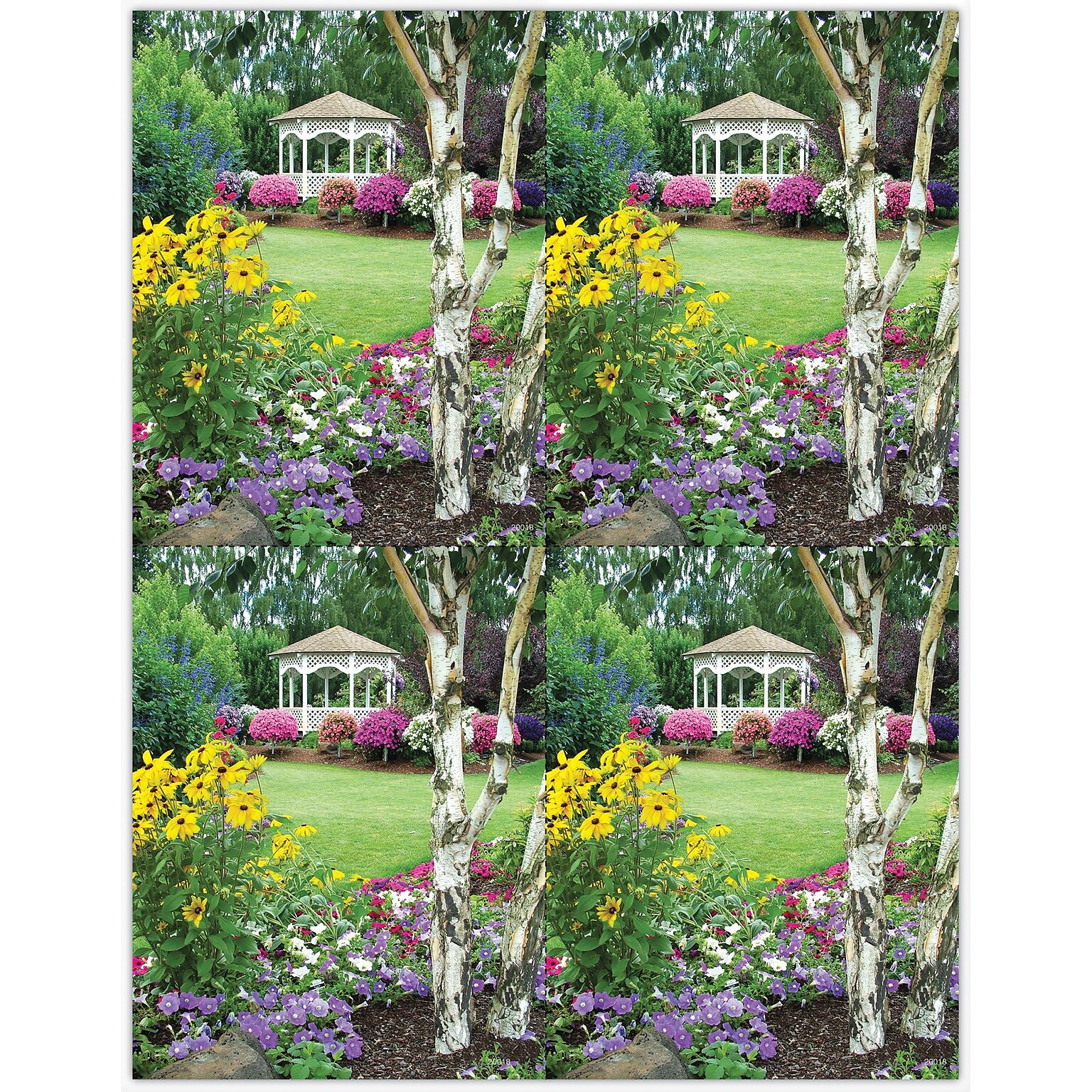 Scenic Postcards; for Laser Printer; Scenic Gazebo Garden, 100/Pk