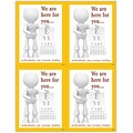 Graphic Image Laser Postcards, Clay Guy, Eye Chart, 100/Pk