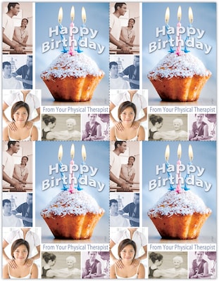 Graphic Image Postcards; for Laser Printer; Physical Therapy, Birthday Cards, 100/Pk