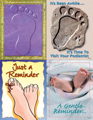 Graphic Image Assorted Postcards; for Laser Printer; Footprints, 100/Pk