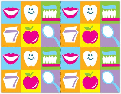 Graphic Image Postcards; for Laser Printer; Smile, Toothbrush Grid, 100/Pk