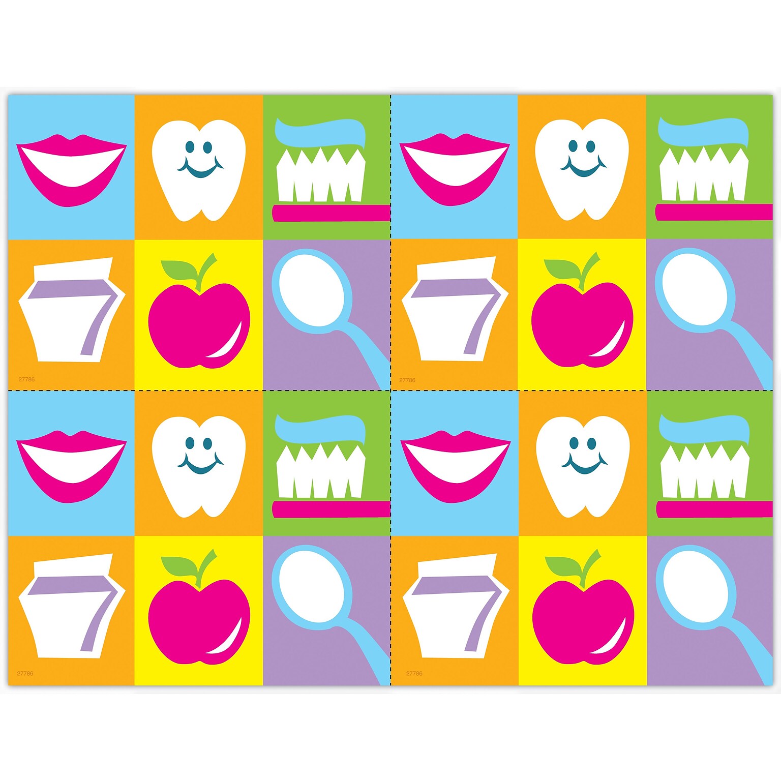 Graphic Image Postcards; for Laser Printer; Smile, Toothbrush Grid, 100/Pk