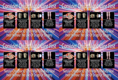 Chiropractic Postcards; for Laser Printer; Consider Chiropractic Care First, 100/Pk