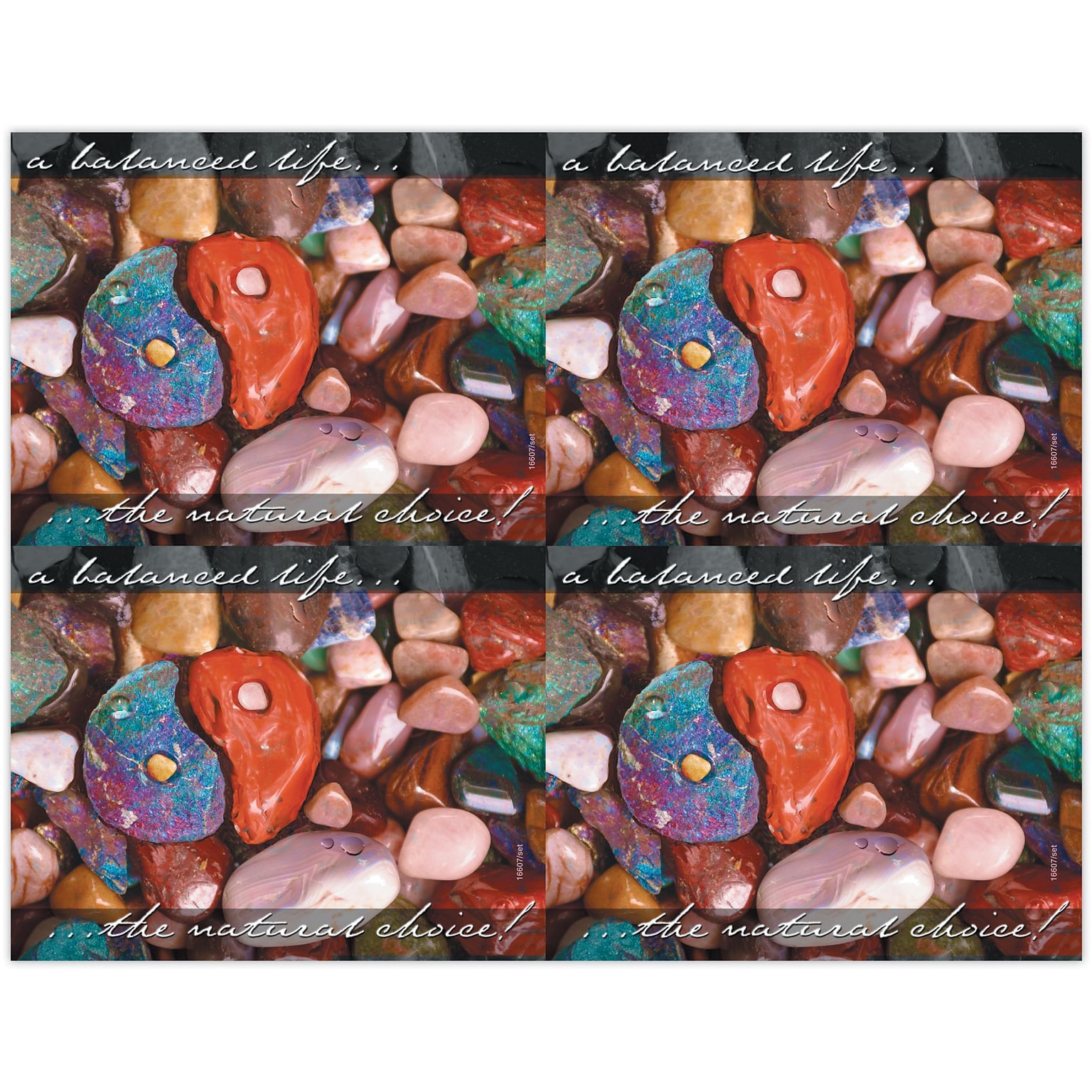 Maintenance Postcards; for Laser Printer; Colored Stones, 100/Pk