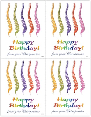 Graphic Image Postcards; for Laser Printer; Colorful Spines Birthday, 100/Pk