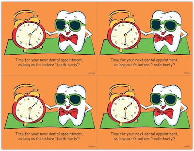 Toothguy® Postcards; for Laser Printer; Time Before Tooth Hurty, 100/Pk