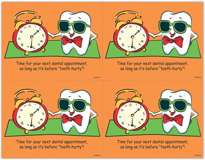 Toothguy® Postcards; for Laser Printer; Time Before Tooth Hurty, 100/Pk