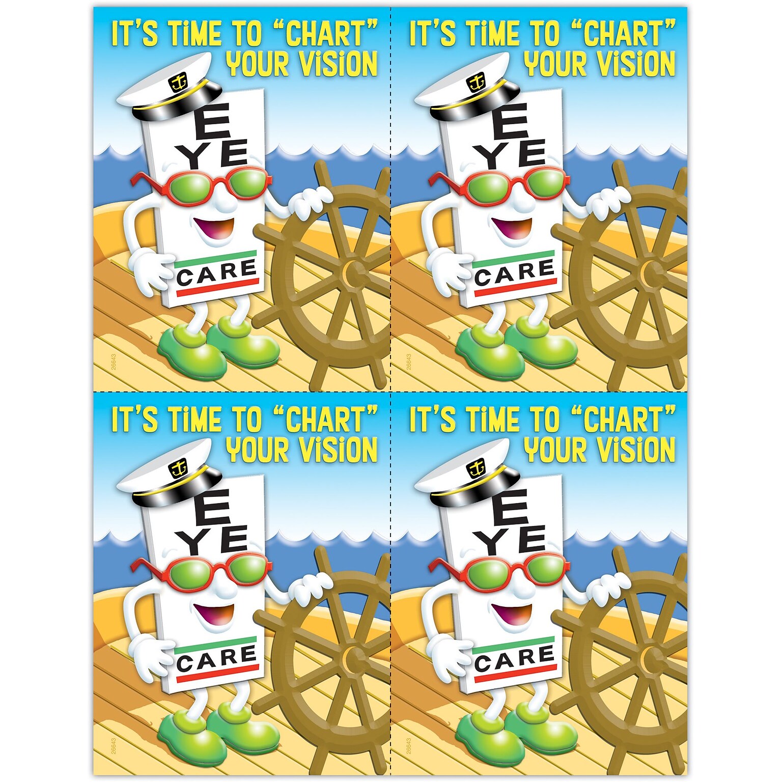 EyeGuy® Postcards; for Laser Printer; Pirate, 100/Pk