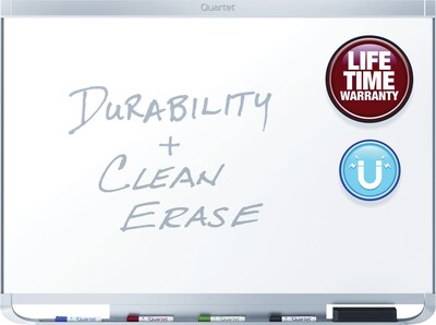 Quartet DuraMax Porcelain Dry-Erase Whiteboard, Aluminum Frame, 4 x 3 (P554AP2)