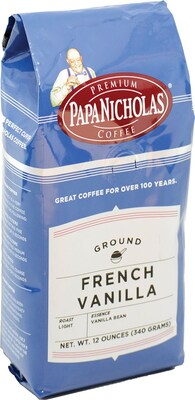 Papa Nicholas® Premium Coffee; French Vanilla, 12oz/Bag, 6 Bags/Case