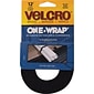 Velcro One Wrap 0.75 x 144 Hook and Loop Fastener Straps, Black (VEK90340)