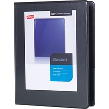 Staples® Standard 5-x 8-Mini View Binder with Round Rings, Black, 90 Sheet Capacity, 1/2 Ring