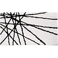 InterDesign® 34 x 21 Abstract Microfiber Polyester Bath Rug, Black/White