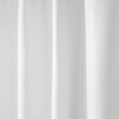InterDesign® Carlton Fabric Polyester Shower Curtain, White