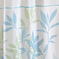 InterDesign® Leaves Fabric Polyester Stall Size Shower Curtain, Soft Blue/Green/White