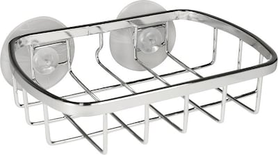 InterDesign® Gia Suction Soap Dish, Polished Stainless Steel