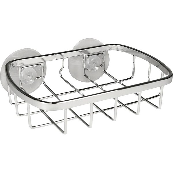 InterDesign® Gia Suction Soap Dish, Polished Stainless Steel