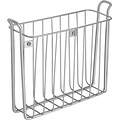 InterDesign Classico Wallmount Magazine Rack, Silver