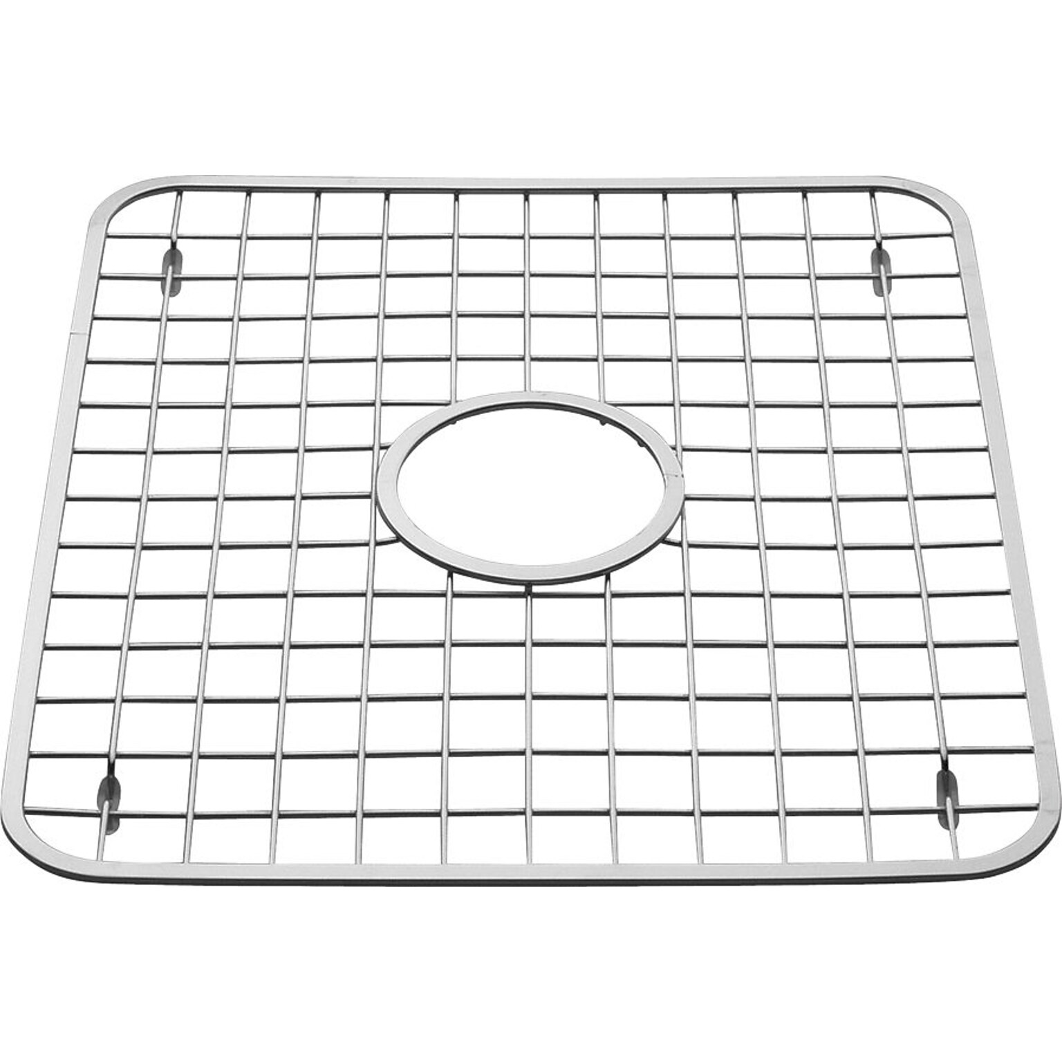 InterDesign® Sink Grid With Drain Hole, Polished Stainless Steel