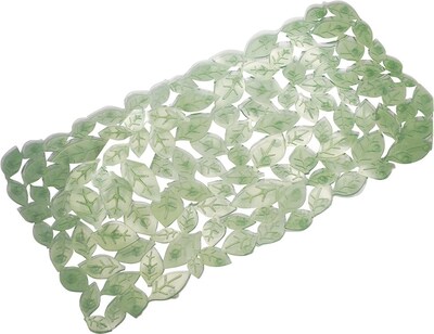 InterDesign® 16 x 4.5 Leavz PVC Plastic Bath Mat, Green