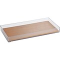 InterDesign® Formbu Vanity Tray, Clear/Natural Bamboo