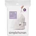 simplehuman® High Density Trash Bags; Code K, 9-12 Gallon, Drawstring, Extra Heavy, 200/Box
