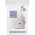 simplehuman® High Density Trash Bags; Code D, 20L, 5.3 Gallon, Drawstring, Extra Heavy, 240/Box