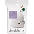 simplehuman® High Density Trash Bags; Code C, 3 Gallon, Drawstring, Extra Heavy, 240/Box