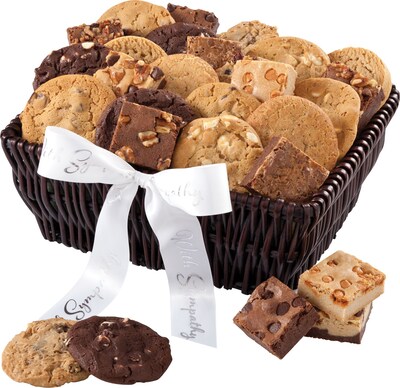 Mrs. Fields® 24 Cookies & 72 Brownie Bites Sympathy Basket