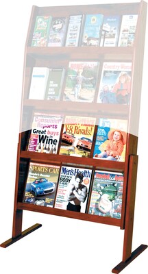 Wooden Mallet Optional Floor Stand Legs for Wall-Mounted Literature Displays, Mahogany Finish