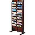 Wooden Mallet Solid Wood Literature Display Units; 49x22x12, Mahogany, 20-Pkt, Free-Standing