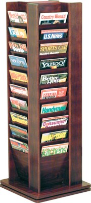 Mahogany Revolving Floor Stand w/40 Mag Pockets