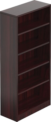 Offices to Go Superior Laminate 71"H 4-Shelf Bookcase with Adjustable Shelves, American Mahogany (TDSL71BC-AML)